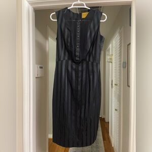 GUC Hanley 40.7 Degrees North 74 Degrees West Tuxedo Bib Sheath Dress